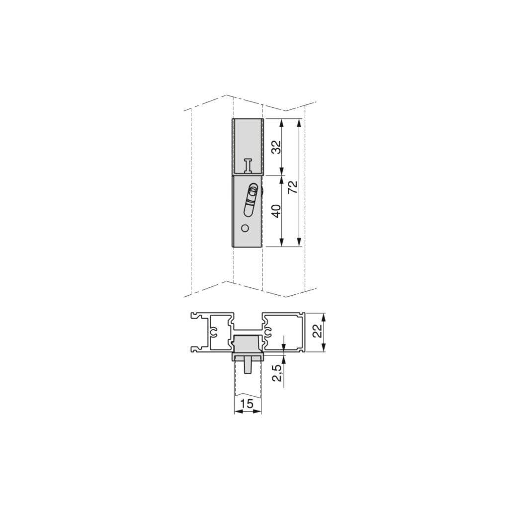 Kit Supporti per Mensole e Appendiabiti in Legno e Alluminio Emuca Zero Nero