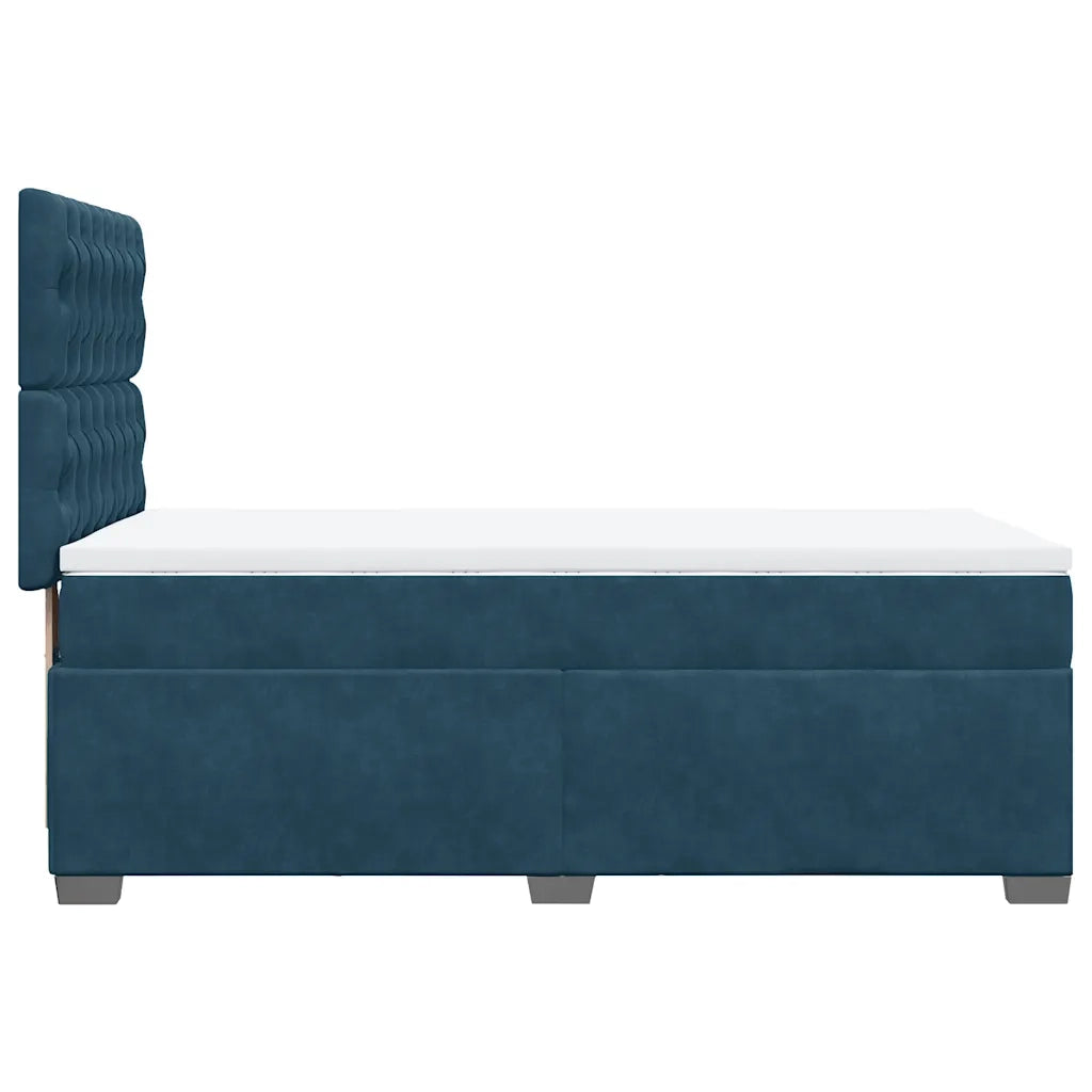 Giroletto a Molle con Materasso Blu 100x200 cm in Velluto 3290844