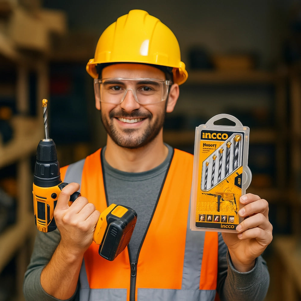 Set 5 punte acciaio trapano muratura foratura precisa professionale