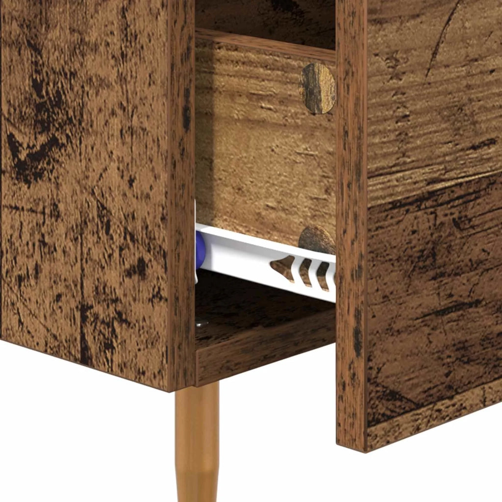 Comodino | Armadio da Notte | Mobiletto da notte con cassetto Legno vecchio 40 x 40 x 66 cm