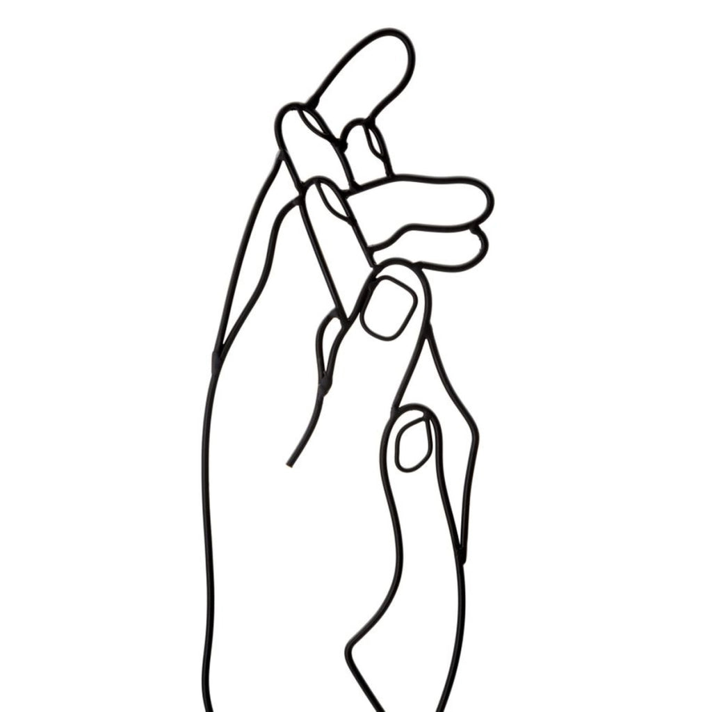 Pannello da parete Simply Hands in ferro nero
