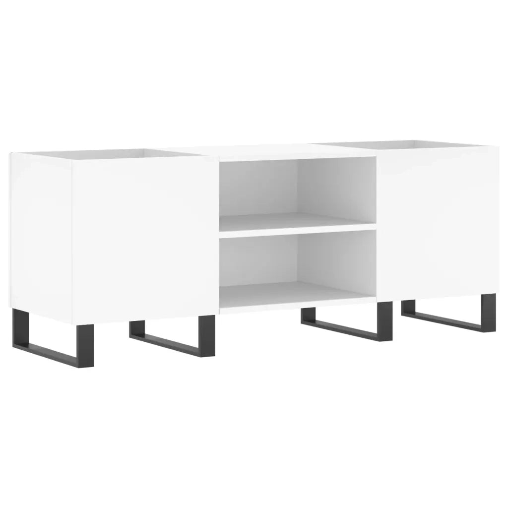 Mobile Porta Dischi Bianco 121x38x48 cm in Legno Multistrato CFW6443644