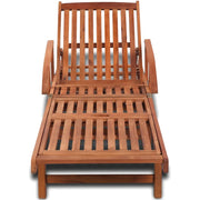 Lettino Prendisole in Legno Massello di Acacia 41446
