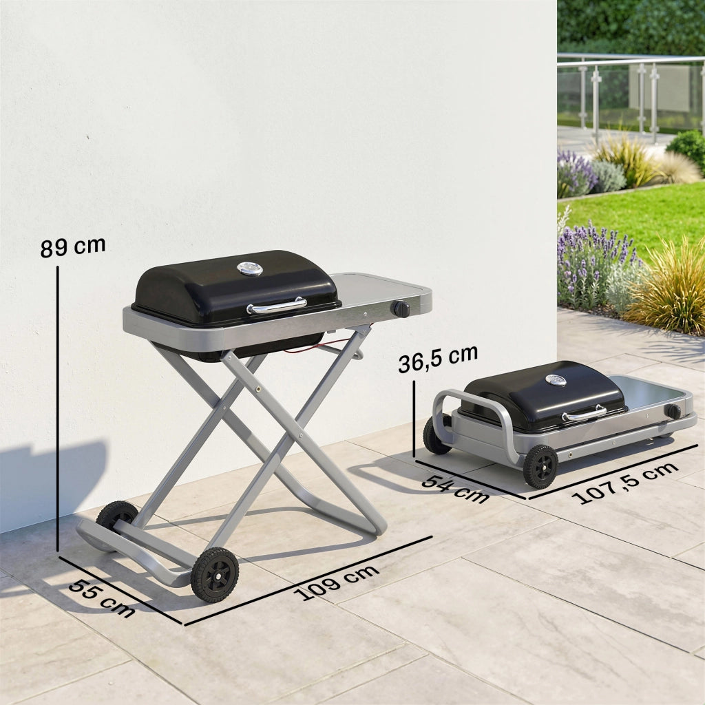 Grill a Gas Portatile 1 Fuoco 2,5kW ¨C zephmum ¨C Grigio