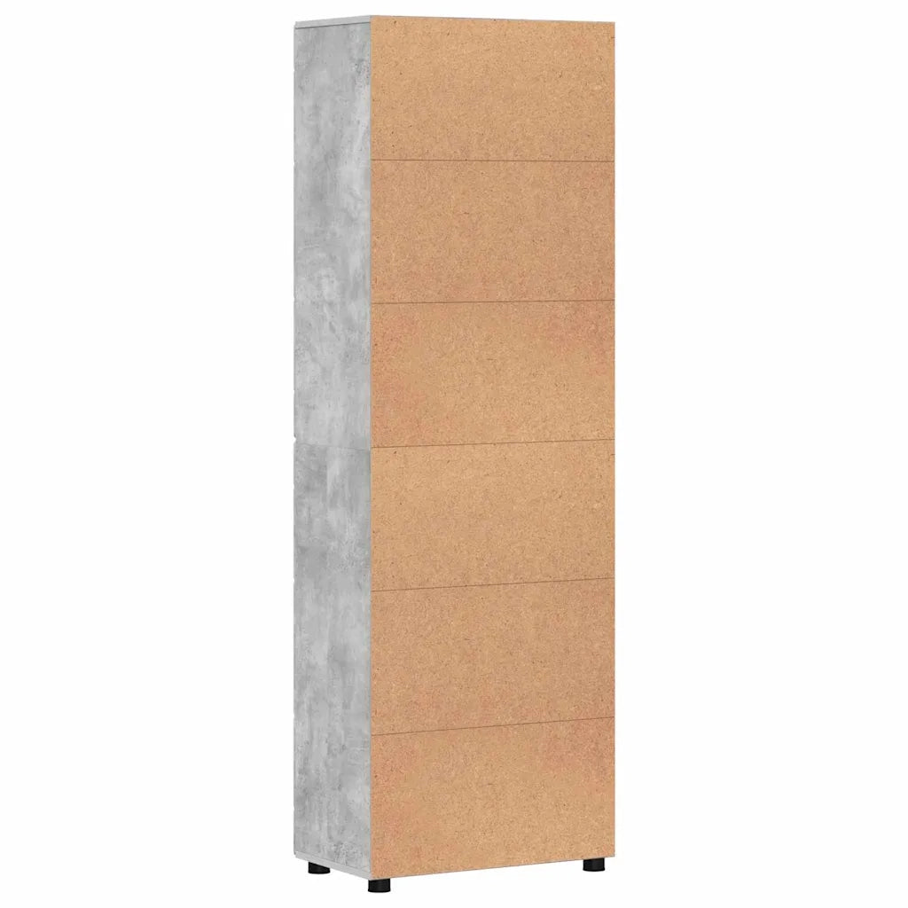 Credenza con lo scaffale FLORIN Grigio cemento 60 x 35 x 182 cm 3397907