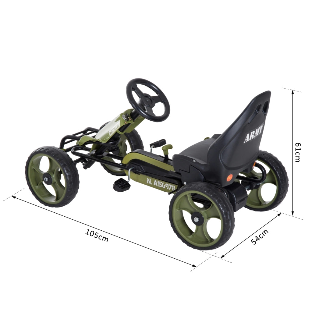 Go Kart Pedali per Bambini ¨C Minimal ¨C Verde Nero