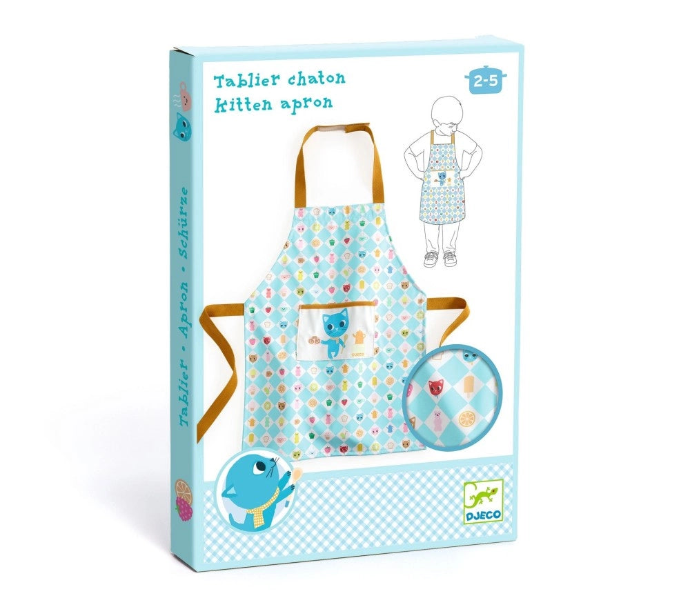 Grembiule Gattini lavabile, Djeco,Eta 2-5 anni