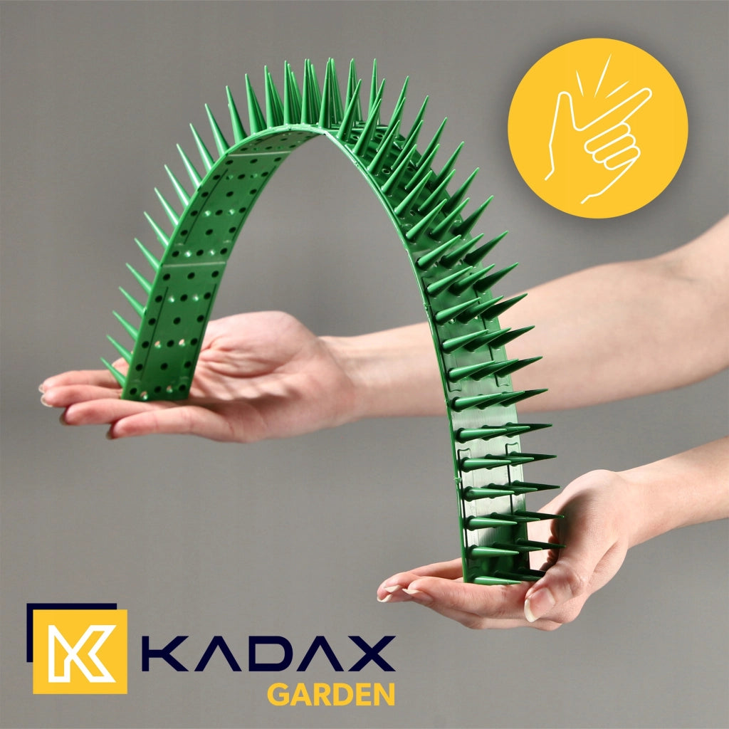 KADAX Punte dissuasive per uccelli e piccioni, striscia di plastica resistente e densa da 51 cm.