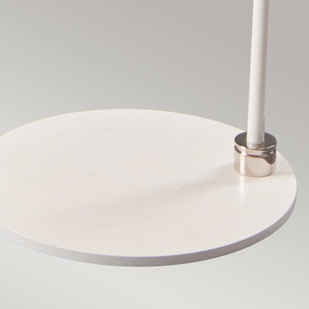 Lampada da tavolo Balance bianca nichel E27 60W Elstead