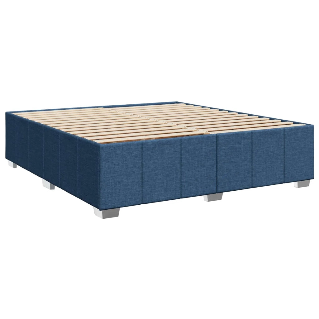 Letto box spring con materasso Blu 200 x 200 cm Tessuto 3452767