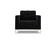 Cosmopolitan Design - Poltrona "Bali" in velluto nero 