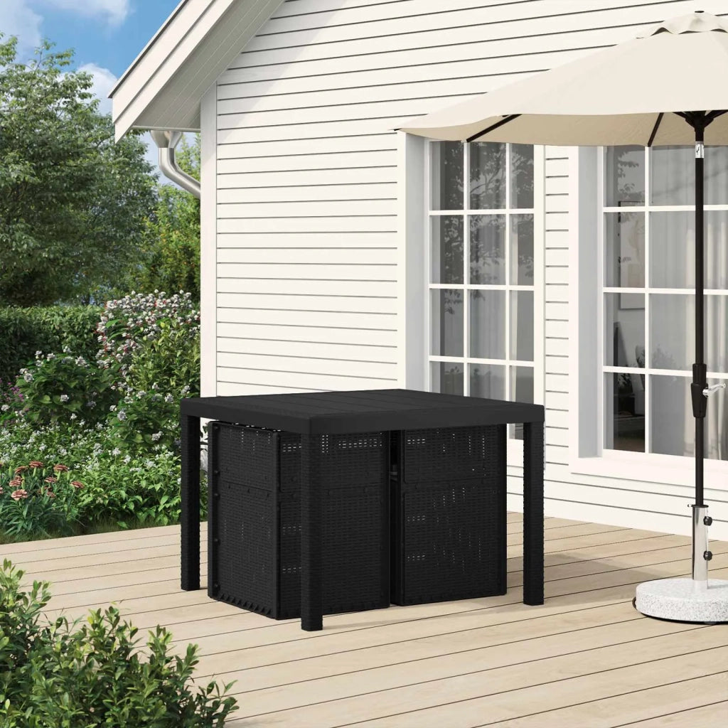 Sedie da pranzo da giardino 2 pcs Antracite PP 899986