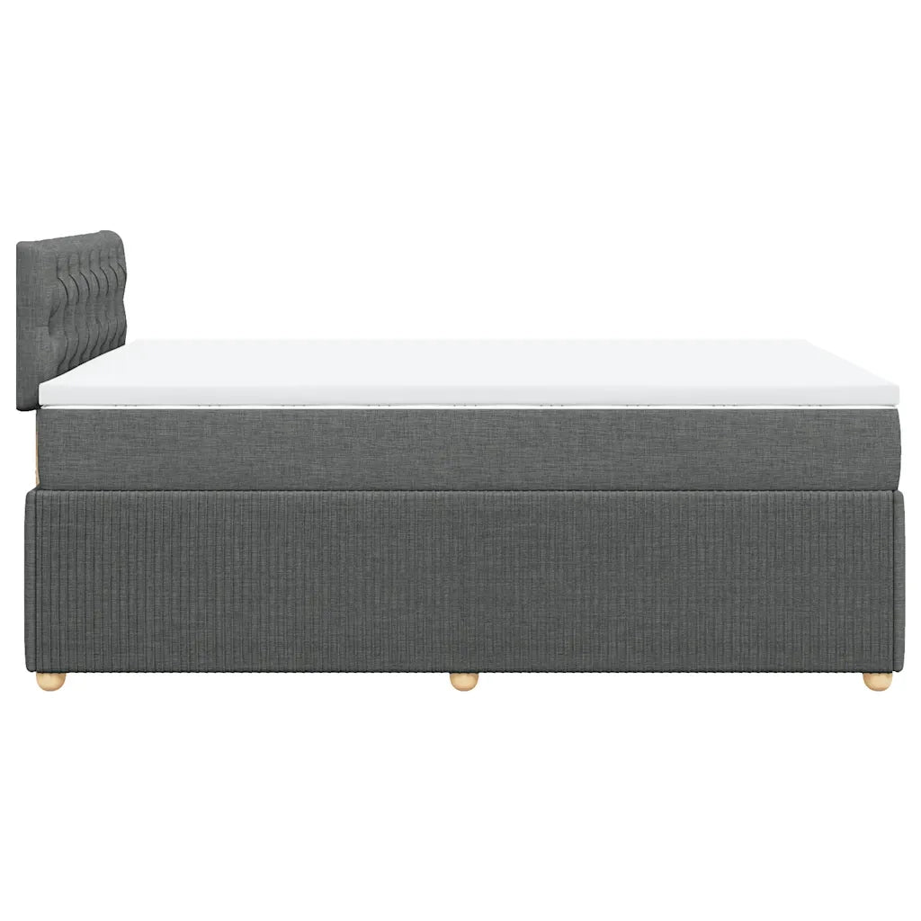 Giroletto a Molle con Materasso Grigio Scuro 120x200 cm Tessuto