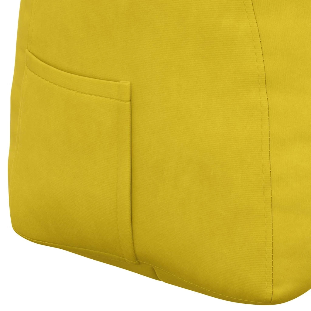 Cuscino per Schiena | Cuscino dorsale Giallo 140 x 24 x 50 cm Velluto