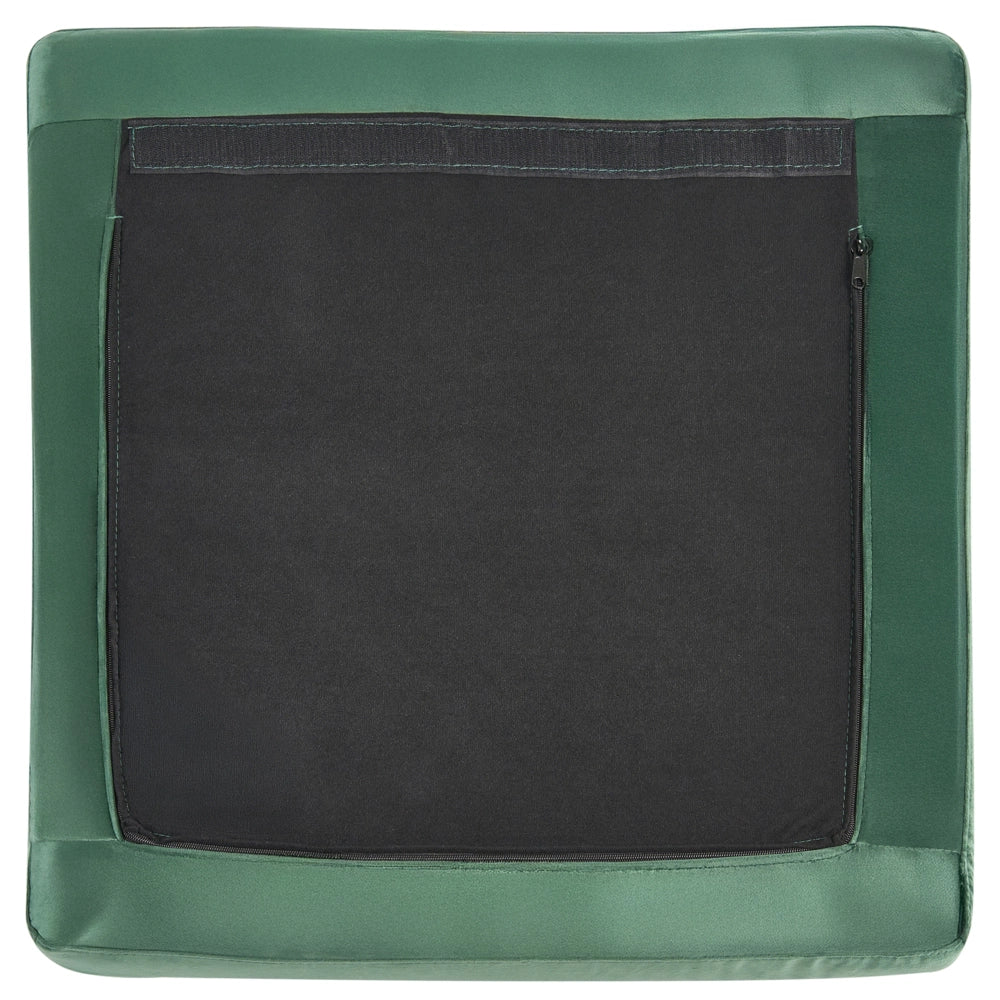 Modulo divano a 1 posto in velluto verde Gambe in metallo argento Stile glamour