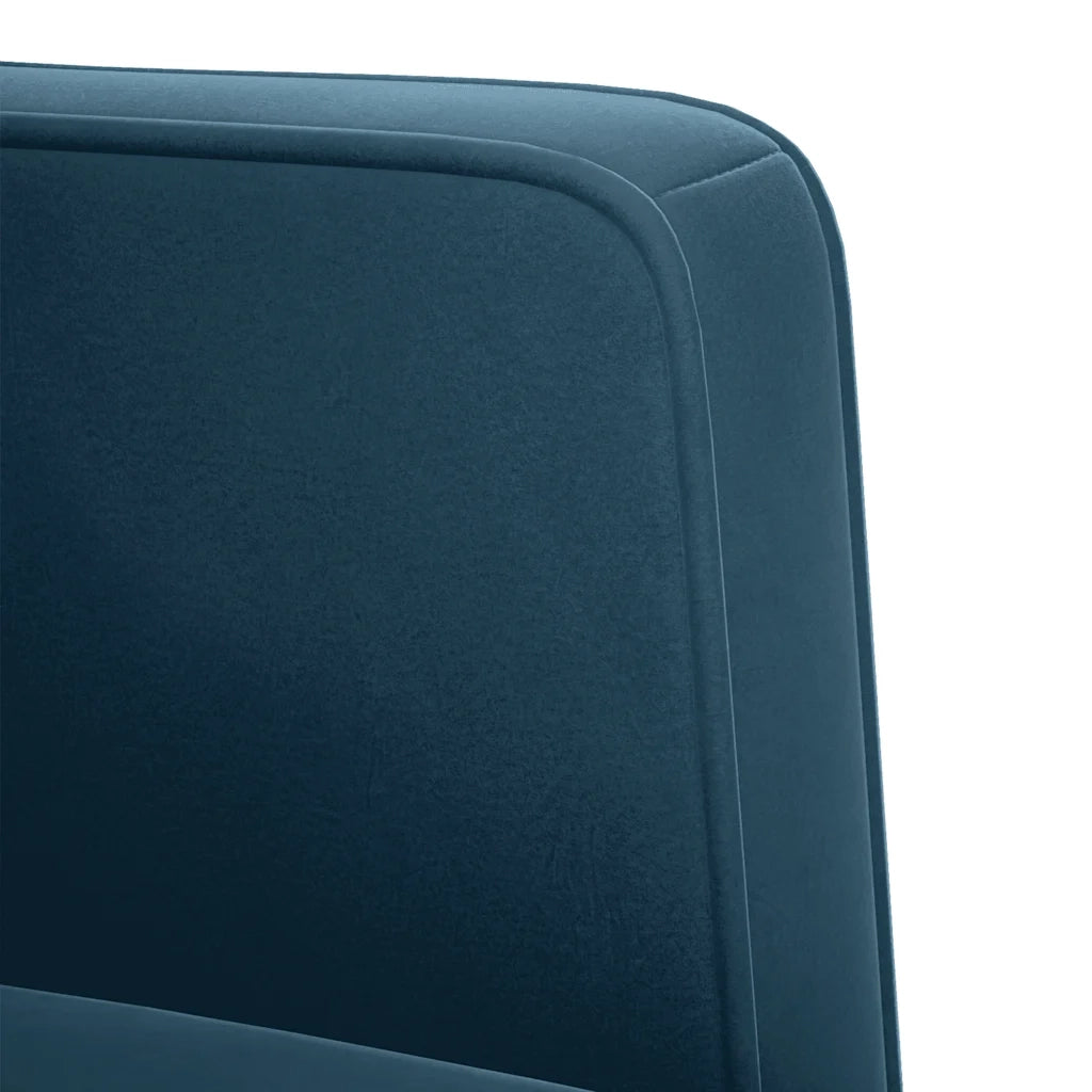 Divano Divanetto-Sofa Blu 111 cm in Velluto