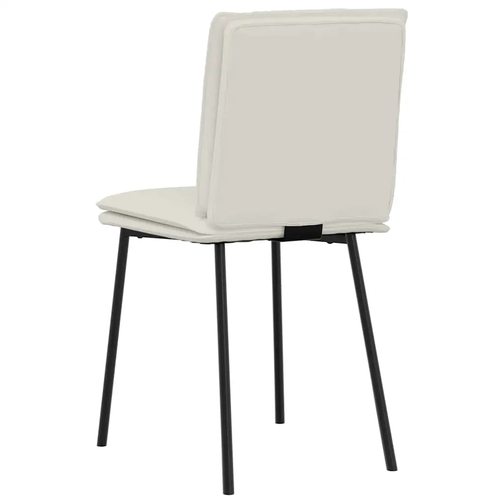 Sedie da Pranzo 2 pz Crema in Velluto 4101253