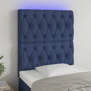 Testiera a LED-Testata con LED Blu 80x7x118/128 cm in Tessuto