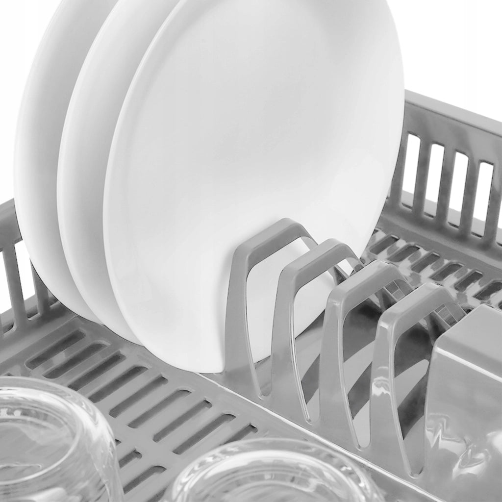 Scolapiatti KADAX per posate, piccolo, a un solo livello, in plastica, 38 cm