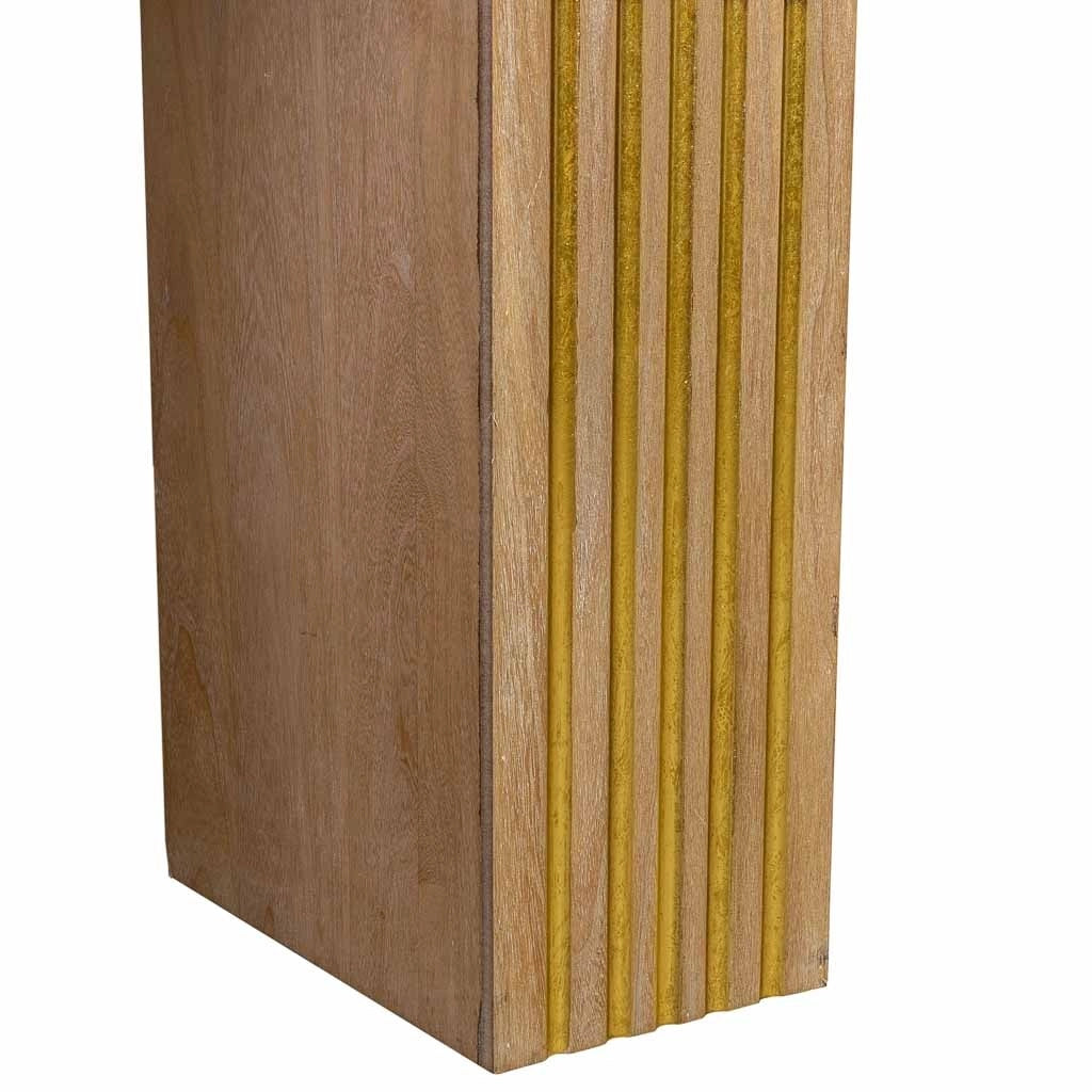 Mobile da ingresso in legno marrone 140.5x40x81.5