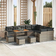 Set Divano da Giardino con cuscino 13 pcs Grigio polyrattan 3363743