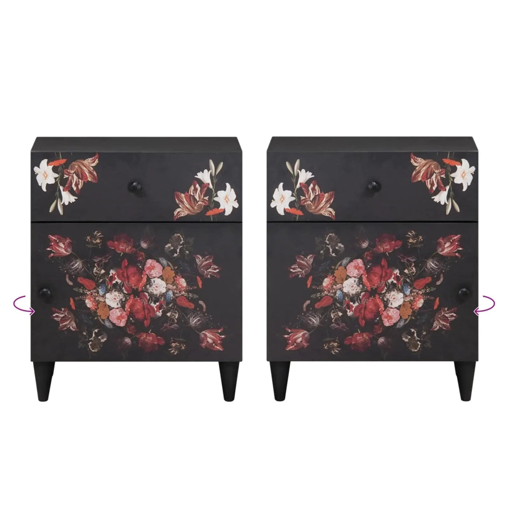 Comodino Multicolore 50 x 33 x 60 cm Legno di mango massello 4018708