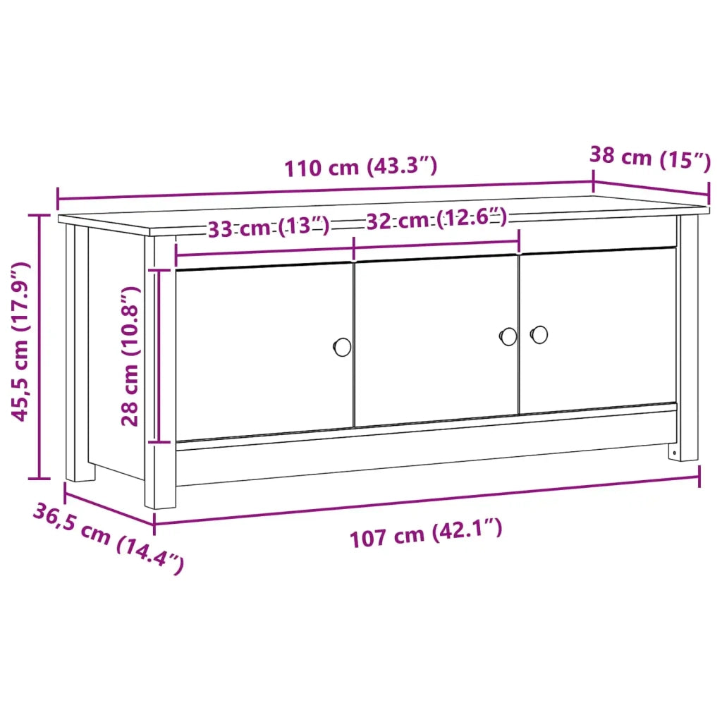 Mobile per scarpe Marrone Cera 110 x 38 x 45,5 cm 869928