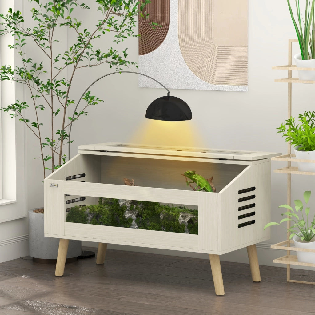 Terrario per Rettili ¨C Minimal ¨C 100x50x60 cm, Finestre in Vetro Temperato