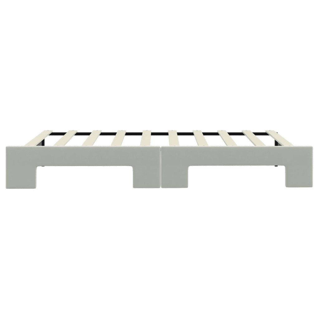 Divano letto | Sof¨¤ letto | Letto singolo Estraibile Grigio Chiaro 90x190 Velluto