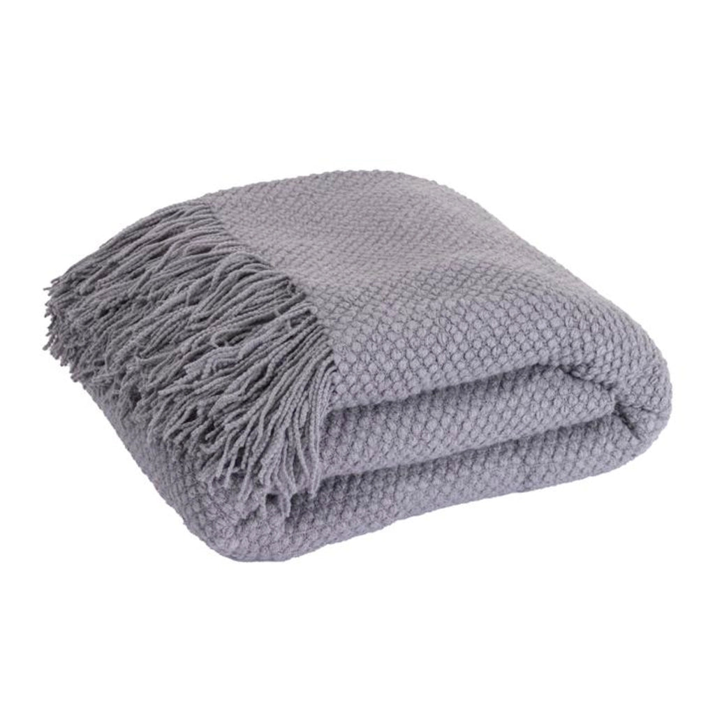 Coperta a quadri grigio chiaro 180x220cm DENARLA