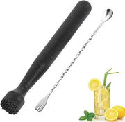 Set per Stampare Cocktail e Pennello per Mescolare per Bar, Accessorio Professionale per la Creazione di Cocktail Raffinati
