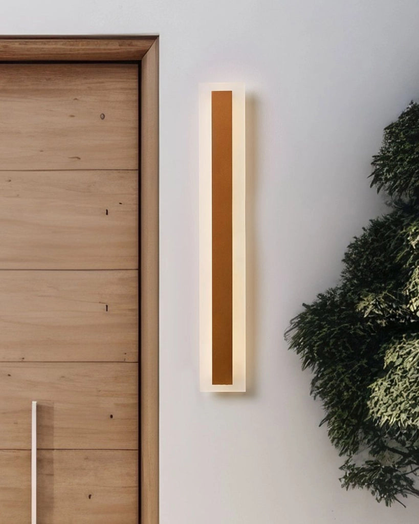 Lampada da parete a LED per esterni 60 cm acciaio oro esterno giardino terrazzo