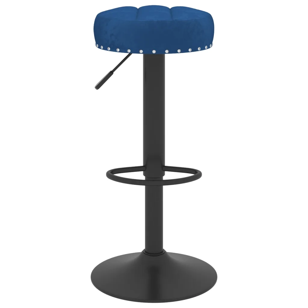 Sgabelli da Bar 2 pz Blu in Velluto 332999