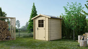 Casetta da giardino in legno - 3.61m2 - 1.9x1.9m - 28mm - colore: naturale - DOM593 - ALTANKA