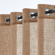 Tessuti da tenda - moderni e decorativi - 2 pezzi - marrone - 140 x 245 cm