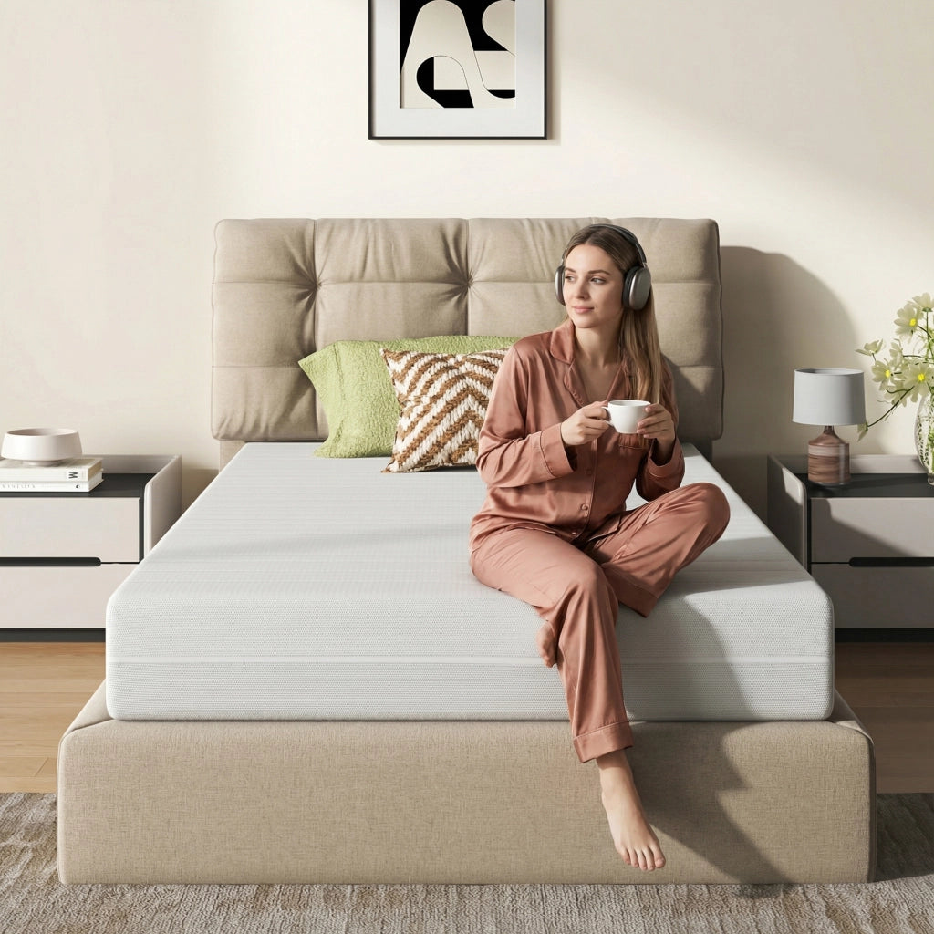 Materasso in schiuma fredda ergonomico bianco 90x200 cm