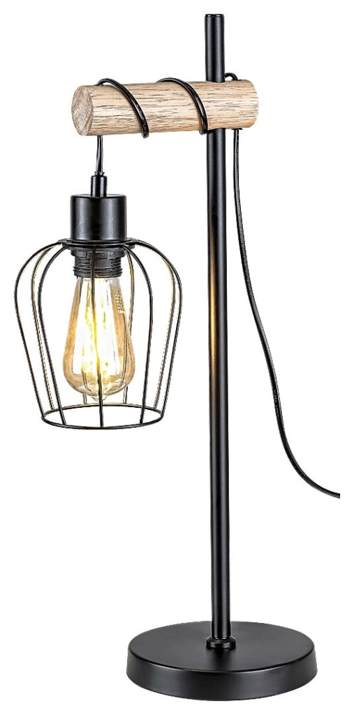 Lampada da scrivania industriale nera E27 Fabian Rabalux