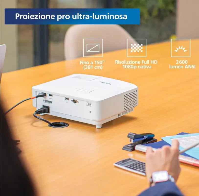 Videoproiettore Philips. ProPix 860. Proiettore professionale LED. DLP