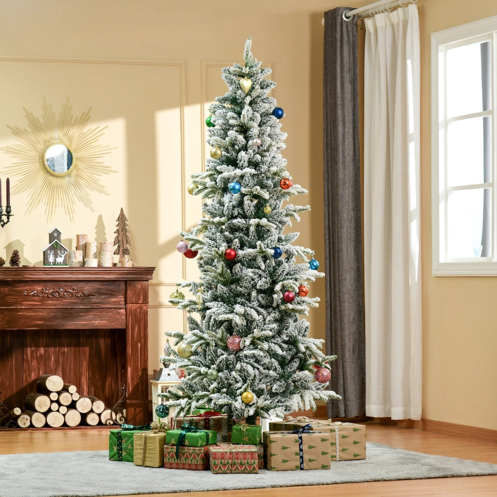 Albero di Natale Artificiale 210 cm ¨C Minimal ¨C Verde Bianco