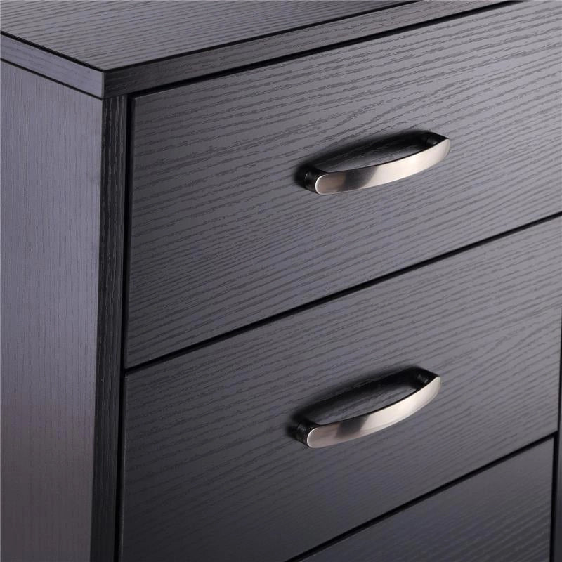 SCRIVANIA AD ANGOLO CON CASSETTIERA FORMA A L NERO