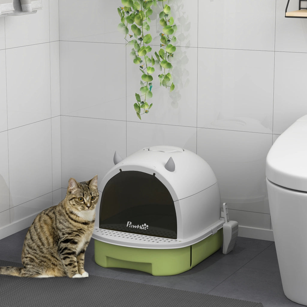 Casetta per gatti chiusa ¨C Minimal ¨C 40,5x52x39 cm verde