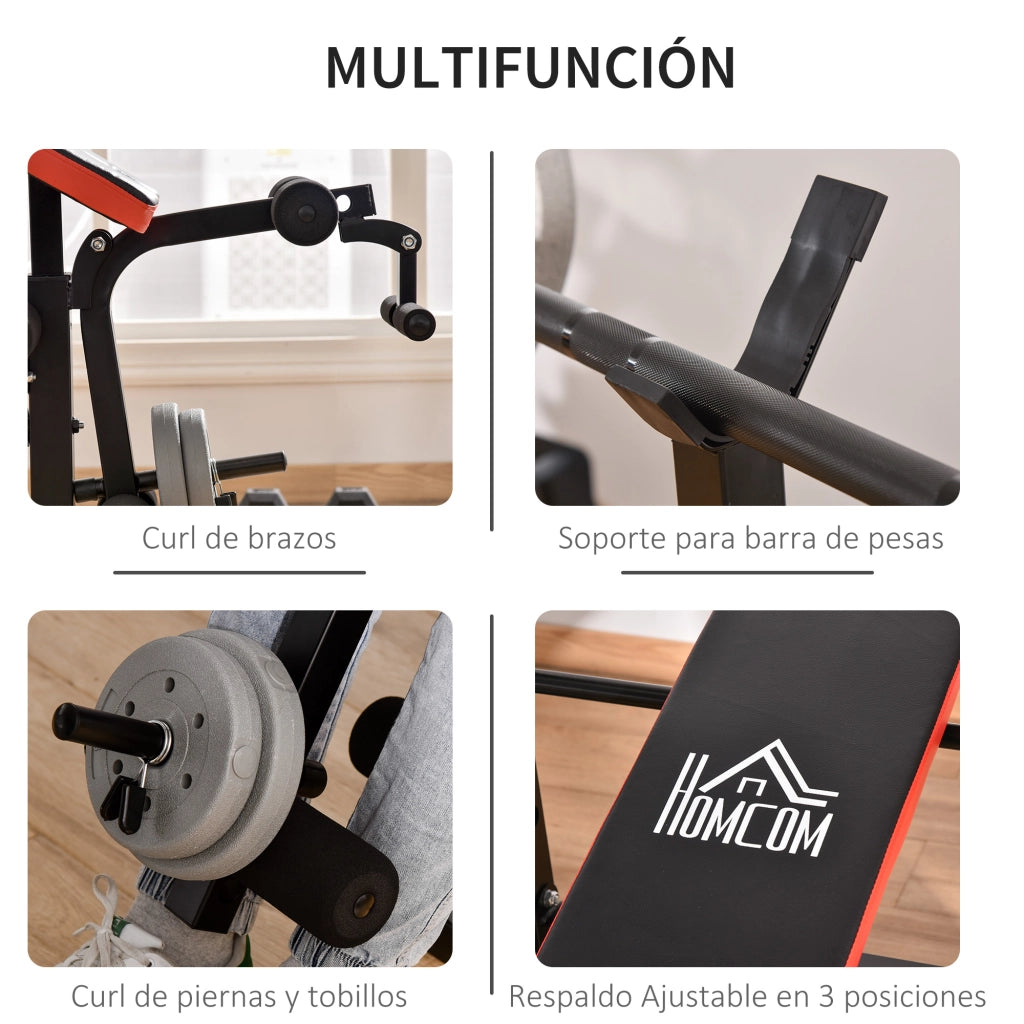 Banco Pesi Multifunzionale per Palestra Ufficio ¨C Minimal ¨C Nero