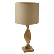Lampada da tavolo scandinava Abia rovere lino E27 Endon