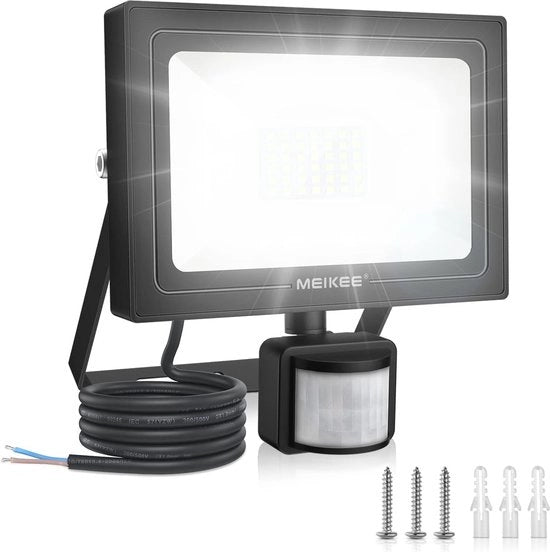 Faro Esterno con Sensore di Movimento - 3000 Lumen, Impermeabile, Facile da Installare
