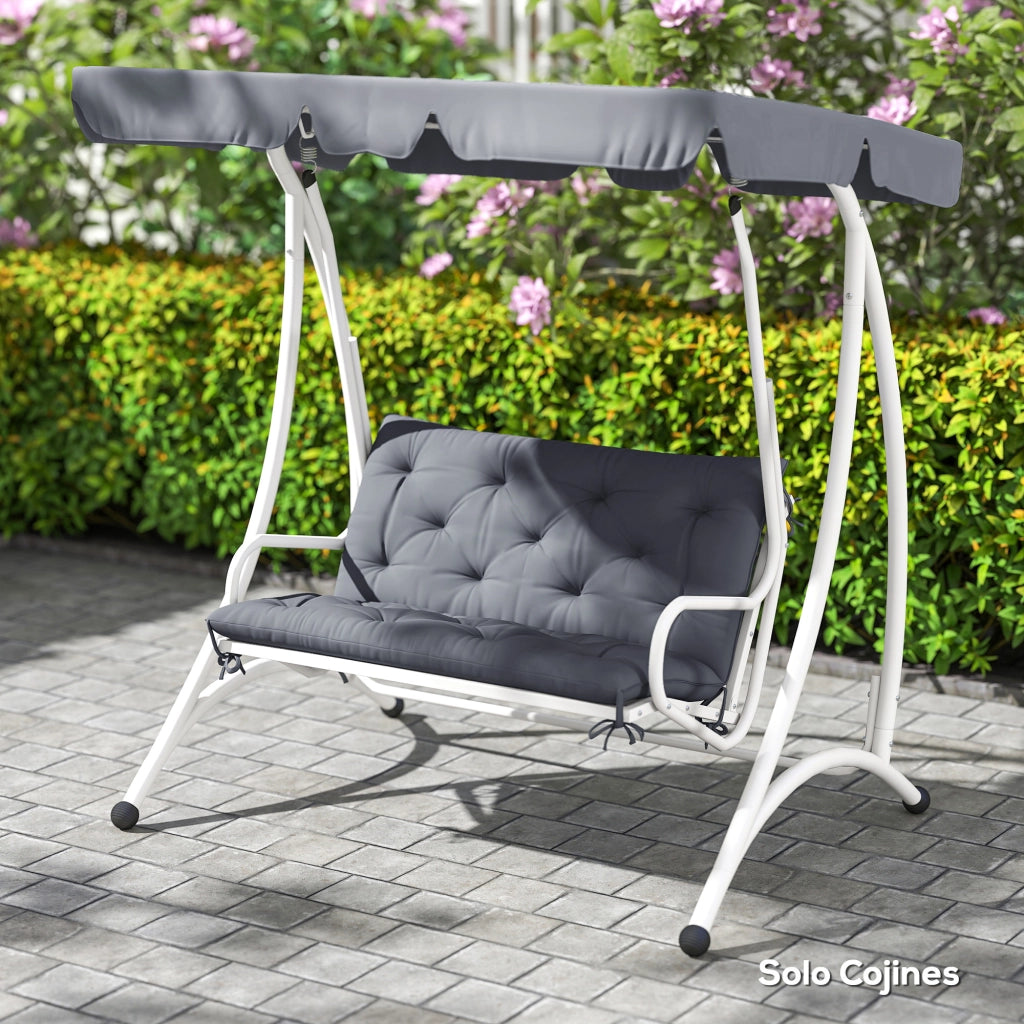 Cuscino per Panchina 2 Posti ¨C Minimal ¨C Grigio 100x98x8 cm