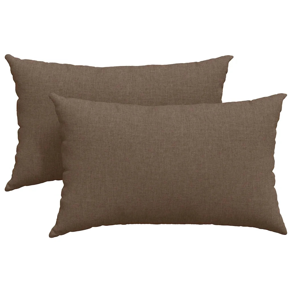 Cuscini da Divano 2 pcs Marrone 50 x 30 cm Tessuto 42013614