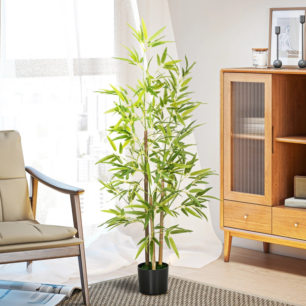 Albero di bamb¨´ artificiale ¨C zephmum ¨C verde, altezza 120 cm con vaso