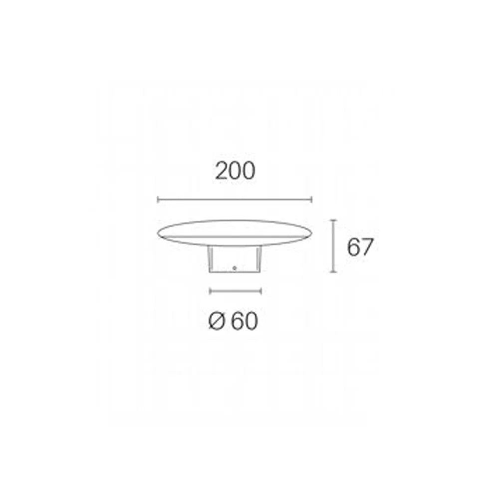 Applique Esterno Moderna Head Alluminio E Materie Plasiche Gradite Led 18W 3000K
