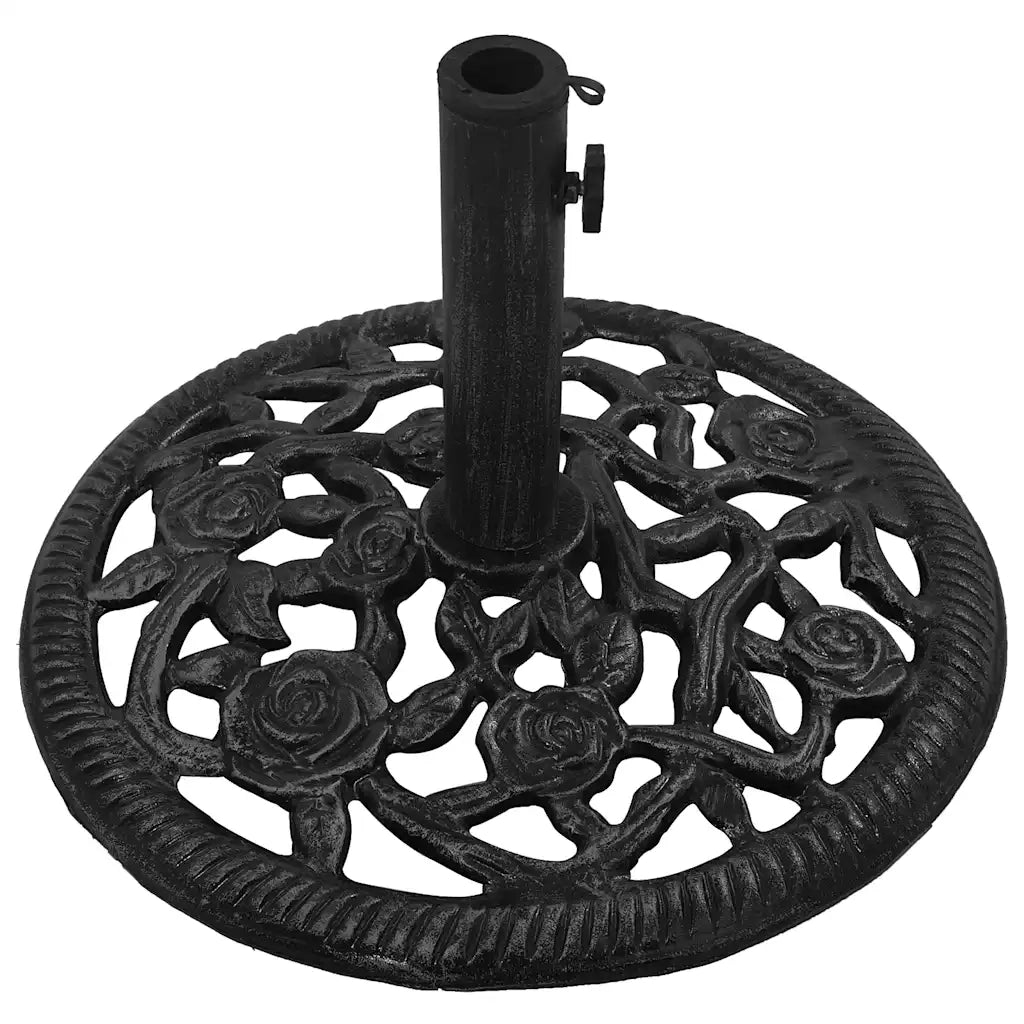 Base per Ombrellone Nera 48x48x33 cm in Ghisa 317749