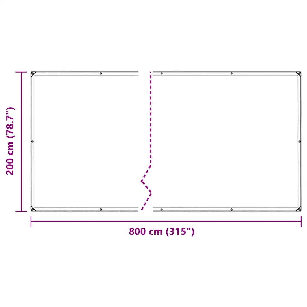 Telone Trasparente con Occhielli 2x8 m in PVC